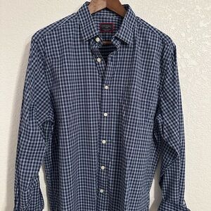 UNTUCKit Men's Navy Checkered Shirt